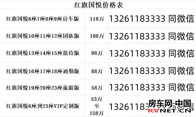 红旗国悦4S店 新款红旗国悦7座房车(45-98万)