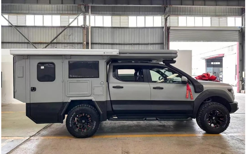 2.0T+9AT+电机 机械四驱真越野 勇合&ldquo;极野一号&rdquo;升顶皮卡房车